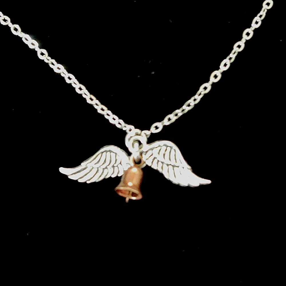 Angel Wings Silver Necklace (New)